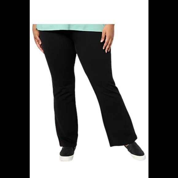 Quacker Factory Women's Fully Functional Baby Boot Jeans Black - Short - Picture 1 of 1